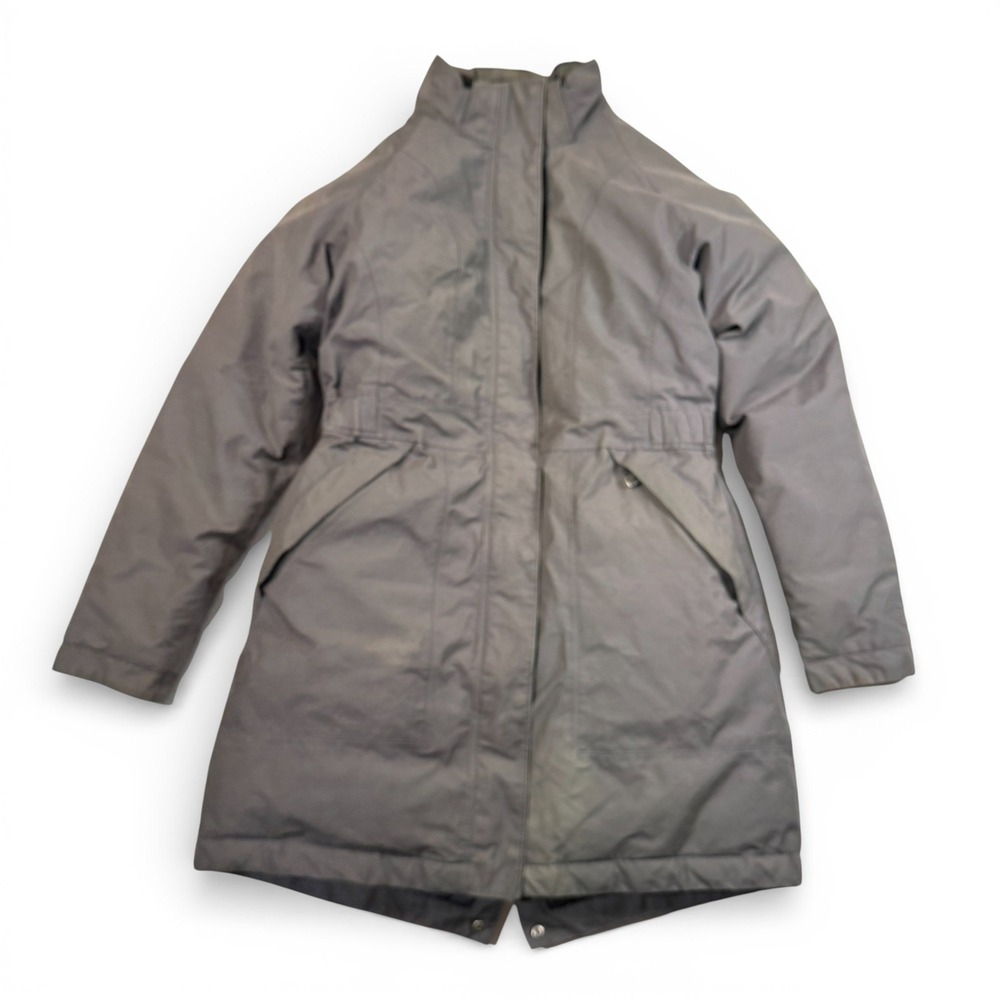 The North Face Arctic Parka Womens Medum Gray Down Long Winter Coat No Hood